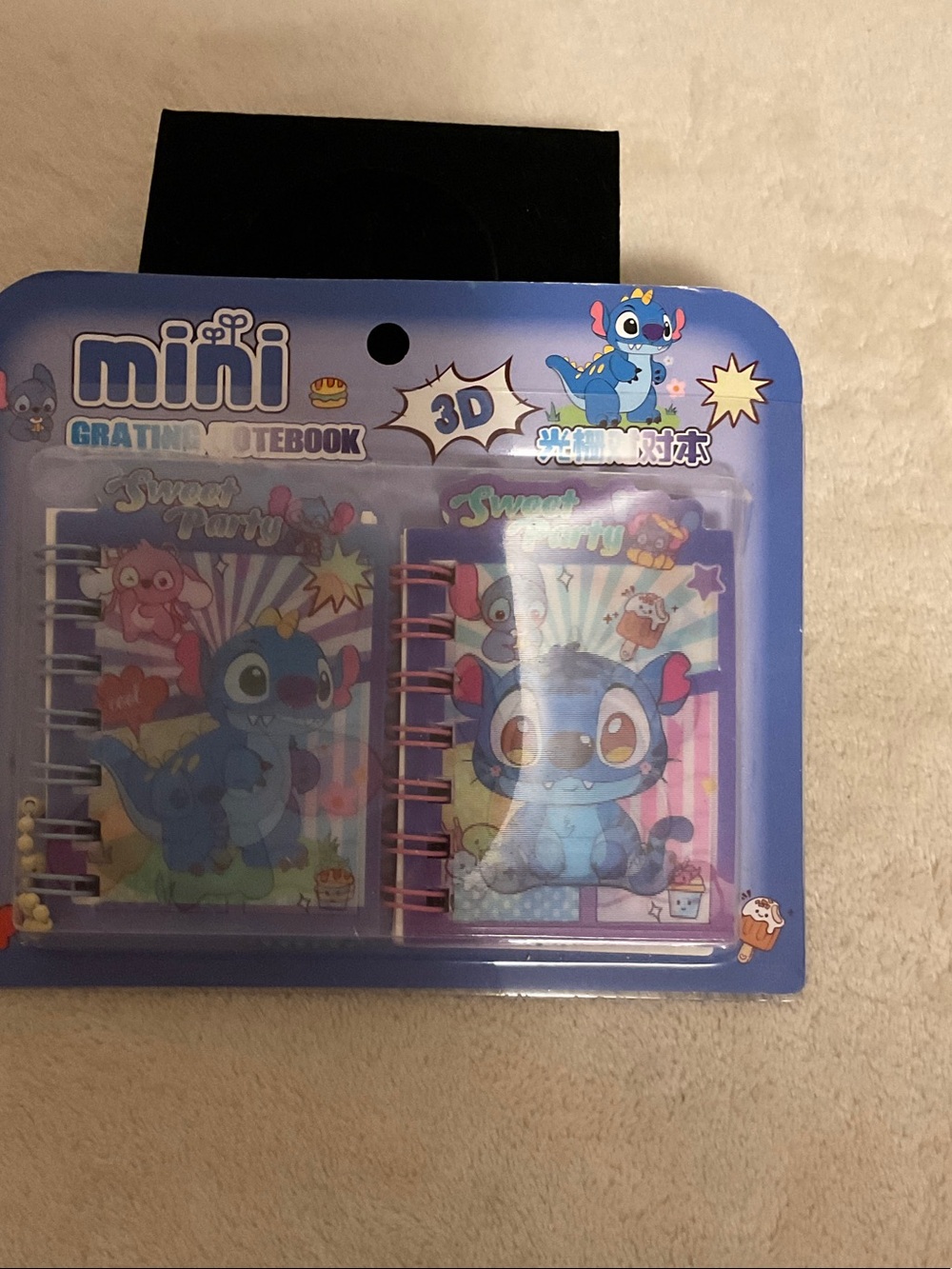 Mini 3D Scratch Notebook Set - Blue Characters